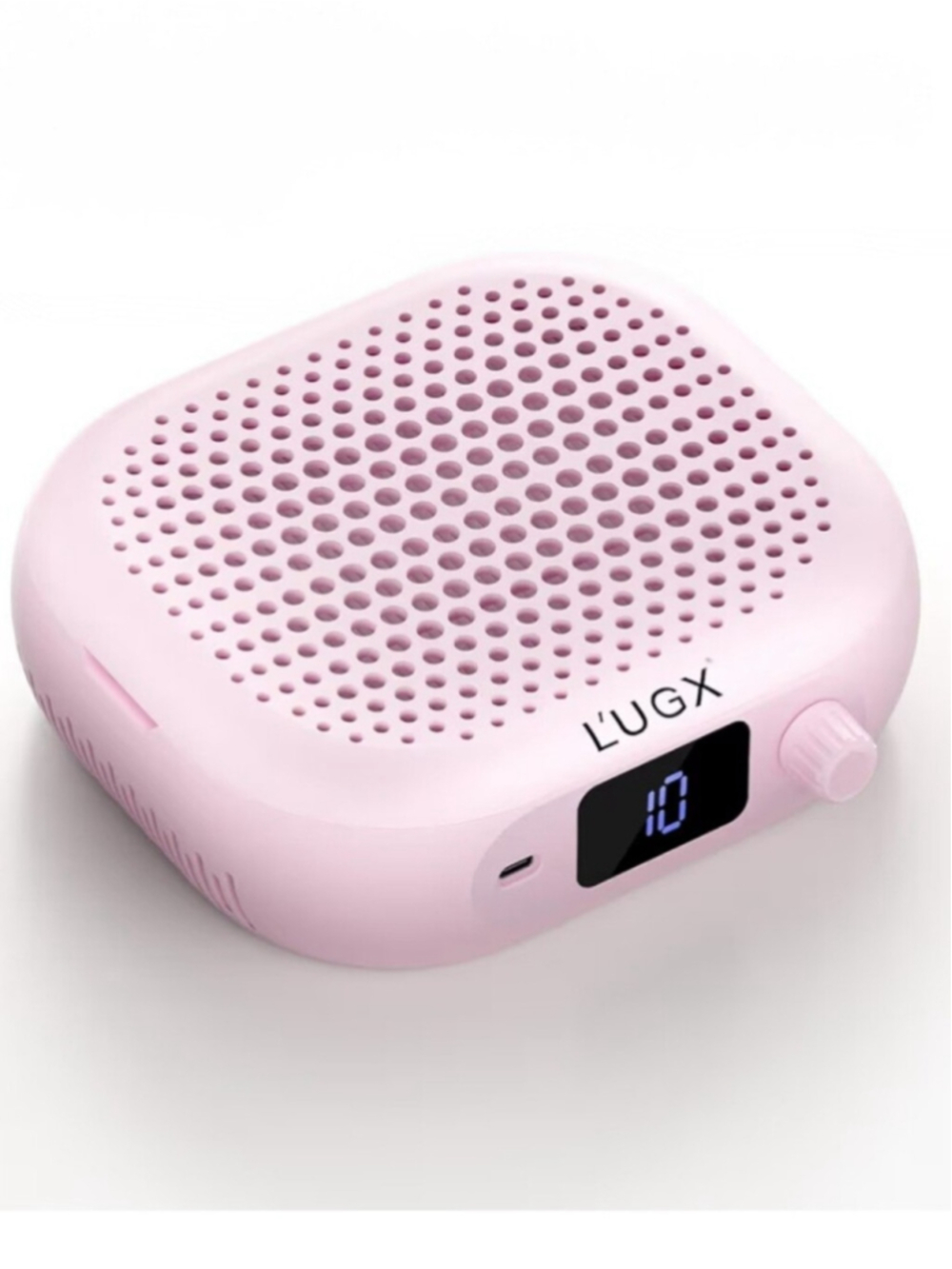 L'UGX Small Nail Dust Collector for Nail Tech 6000RPM,LG207,Pink